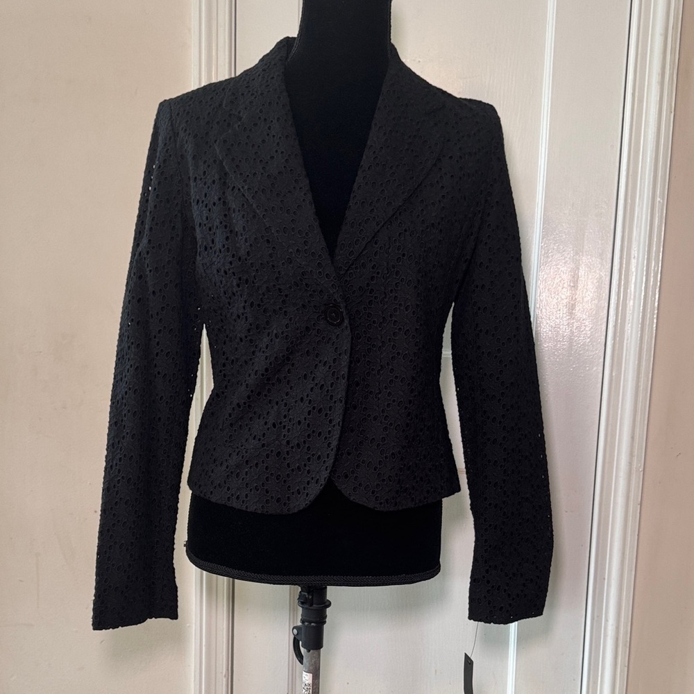 Rafaella Black Textured Women's Blazer Size 8 NWT - Picture 3 of 15